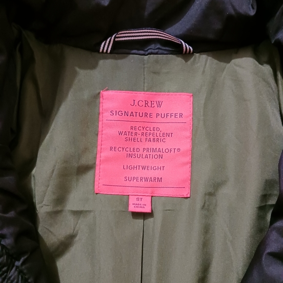 J Crew quilted black cocoon puffer jacket size ST - Picture 6 of 11